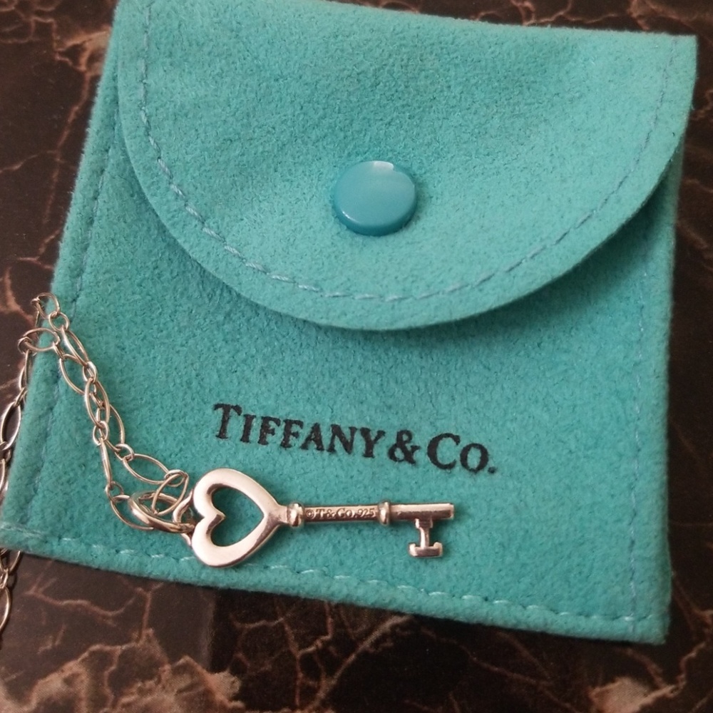Authentic Tiffany & Co key heart necklace